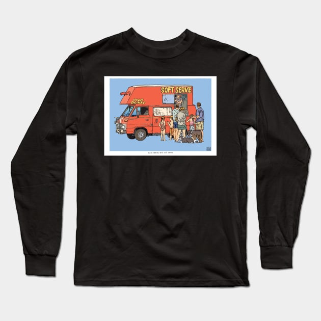 Softserve Ice cream Van Long Sleeve T-Shirt by erickoo